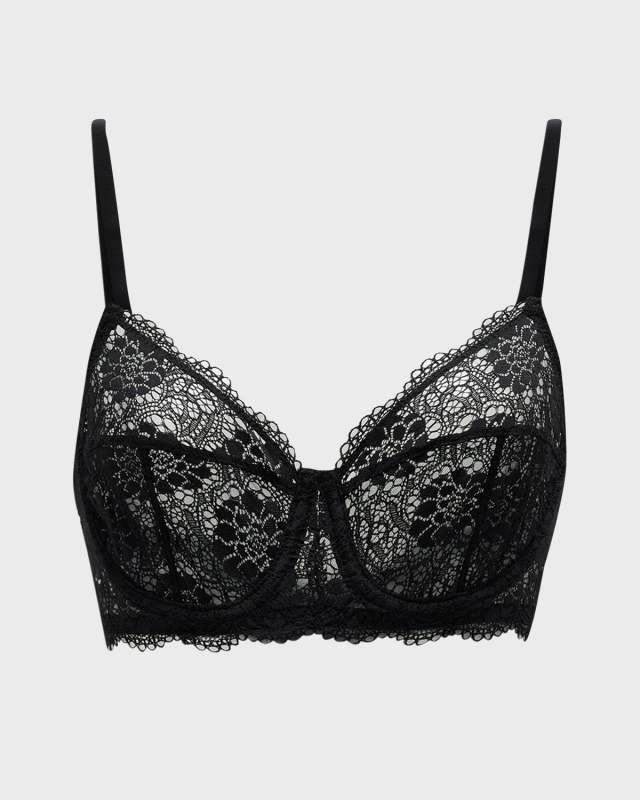 Peony Scalloped Lace Underwire Full-Cup Bra